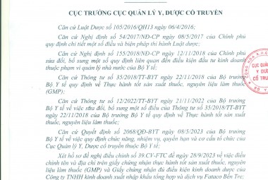 GIẤY CHỨNG NHẬN GMP-WHO